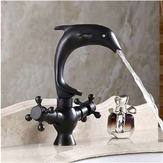 Perpignan Hostelry Dolphin Shaped Bathroom Sink Faucet