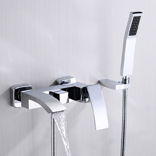 Delphi Water Fall Bath Tub Faucet & Handheld Shower with Hot and Cold Mixer