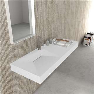 Modena Rectangular Wall Mounted Stone Sink