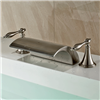 Manaus Double Handled Deck Mount Brushed Nickel Bathtub Faucet