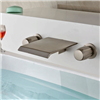 Curitiba Wall Mount Brushed Nickel Double Handle Bathtub Faucet