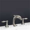 Genoa Dolphin Shaped Dual Handle Bathroom Sink Faucet