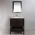 Bathselect 30" Bath Vanity with Dappled Grey Granite Top