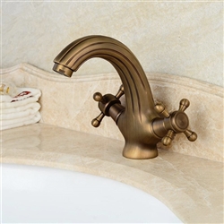 Naples Antique Double Handle Bathroom Sink Faucet