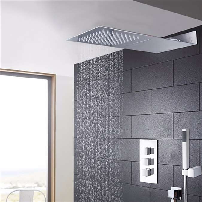 Parma Bathroom Shower Set with Rainfall Shower Head & Hand Shower