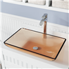 Roman Coral Colored Glass Vessel Bathroom Sink