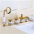 Villeurbanne 5 Piece Deck Mounted Bathtub Faucet