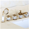 La Rochelle 5 Piece Deck Mount Bathtub Faucet