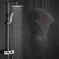 Turin Hotel Chrome Finish Rainfall Shower Set with Digital Display