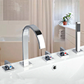 Nantes Triple Handle Solid Brass Bathtub Faucet