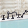 Nantes Triple Handle Solid Brass Bathtub Faucet