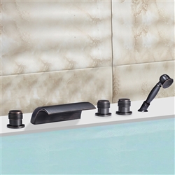 Metz Triple Handle Solid Brass Bathtub Faucet