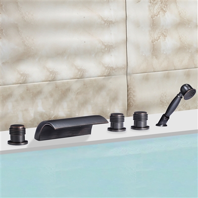 Metz Triple Handle Solid Brass Bathtub Faucet