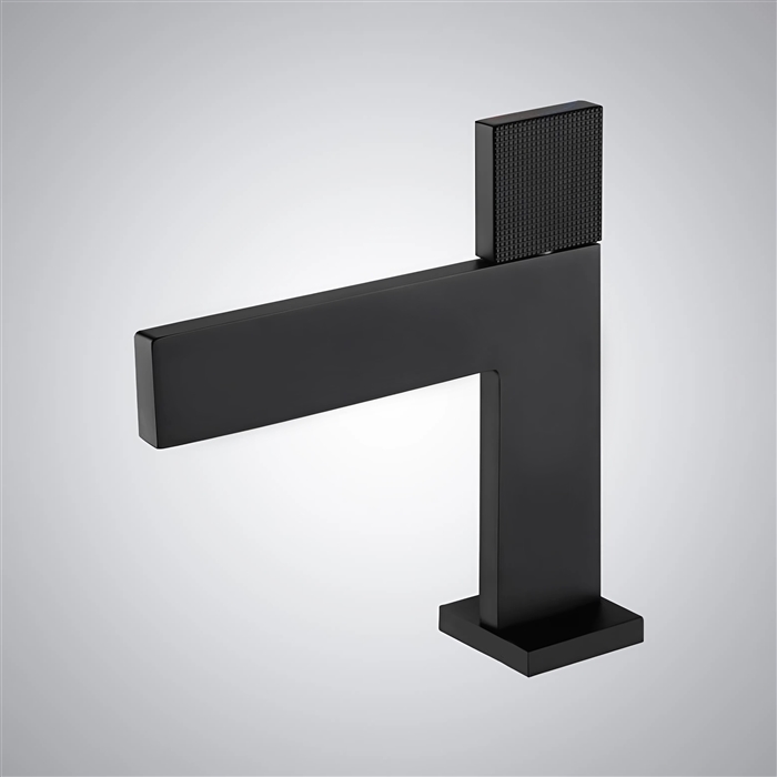 BathSelect Cortina Matte Black Single Handle Hot And Cold Basin Faucet