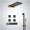 BathSelect Noja Matte Black Hot And Gold LED Luxury Shower Set