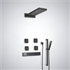 BathSelect Bassano Matte Black Hot And Gold LED Shower Set