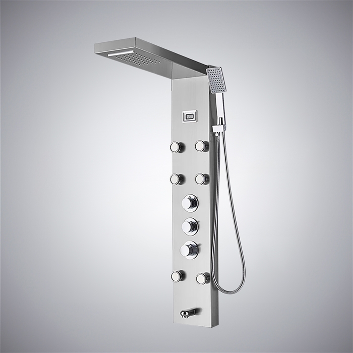 BathSelect Himmel Chrome Multifunctional Thermostatic Shower Panel