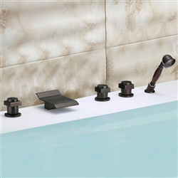 Genoa Triple Handle Solid Brass Bathtub Faucet