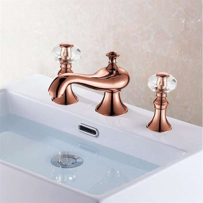 Metz Hospitality Rose Gold Lavatory Sink Faucet