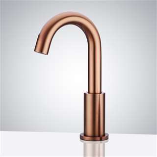 BathSelect Hook-Shaped Commercial  Motion Sensor Faucet in Rose Gold Finish