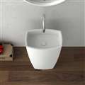 Roman Freestanding Hotel Oval Bathroom Sink