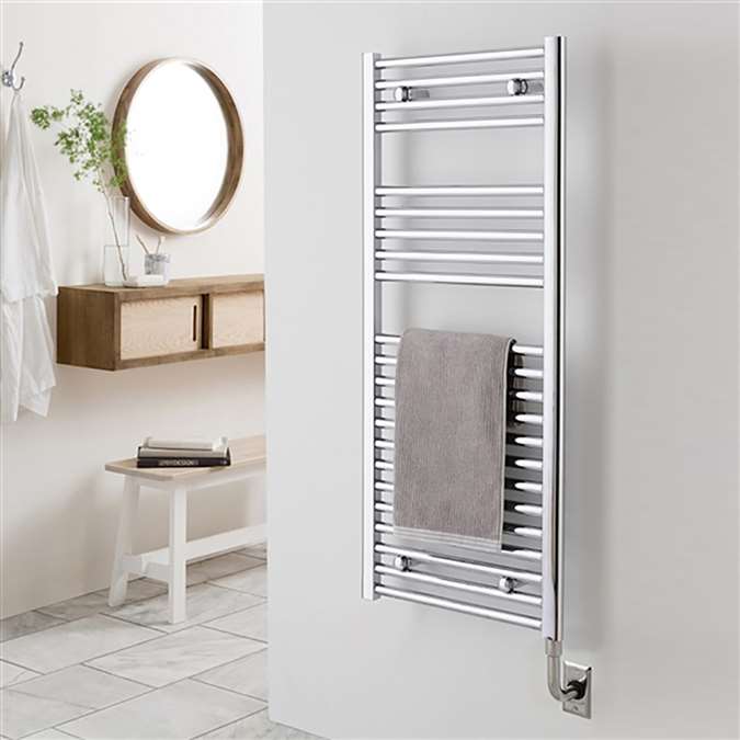 BathSelect Stainless Steel Electric Bar Towel Warmer In Chrome Finish