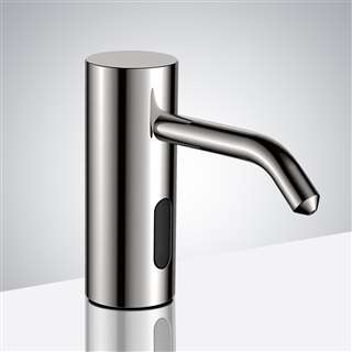 Wella Brass Deck Mount Brushed Nickel Commercial Motion Sensor Liquid Soap Dispenser