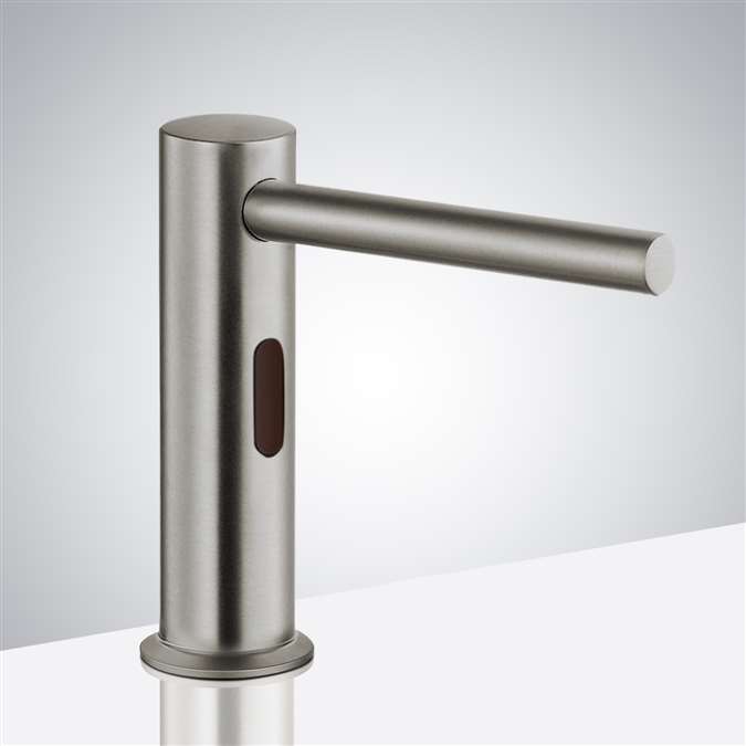 Boston Deck Mount Commercial Motion Sensor Soap Dispenser In Brushed Nickel Finish