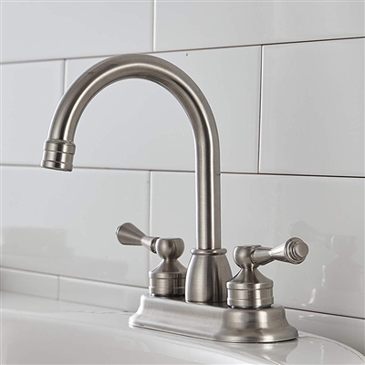 Lyon Dual Handle Solid Brass Bathroom Sink Faucet