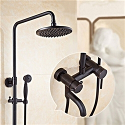 Ashland 8" Wall Mount Shower set in Matte Black Finish