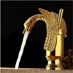 Hooper Gold Finish Bathroom Sink Faucet