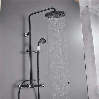 Allora Matte Black Finish Bathroom Shower Set