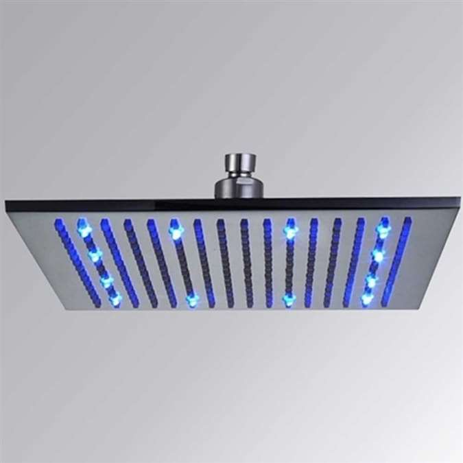 Hostelry 8" 10" and 12" Square LED Rain Shower Head