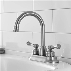 Rennes Dual Handle Solid Brass Bathroom Sink Faucet