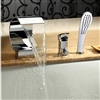 Penne Single Handel Chrome Waterfall Sink & Bathtub Faucet