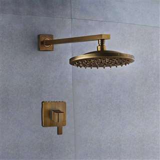 BathSelect Ancient Round Antique Brass 8” Rainfall Wall Shower Head