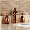 BathSelect Beautiful Deck Mount Faucet Rose Gold Dual Handle