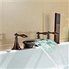 BathSelect Elegant LED Bathtub Faucet Oil-Rubbed Bronze with Hand-Shower