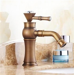 BathSelect Queen Golden Crown Antique Mount Faucet