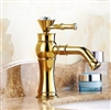 BathSelect Queen Golden Crown Gold Mount Faucet