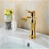 BathSelect Stylish Short Curve Gold Polished Deck Mount Faucet