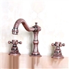 BathSelect Roman Antique Brass Dual Handle Surface Mount Sink Faucet