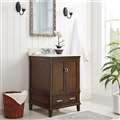 BathSelect Elegant Dark Walnut 24" Bathroom Vanity