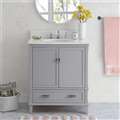 BathSelect Elegant Gray 30" Bathroom Vanity