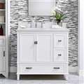 BathSelect Elegant White 36" Bathroom Vanity