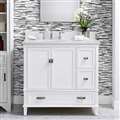 Hotel Bathselect Elegant White 36" Bathroom Vanity