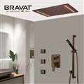 Bravat Rainfall LED Shower Head with Sliding Bar Shower Set