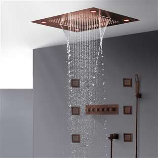 BathSelect Romantic Environment LED Shower Head With Stress-Free Body Jet & Hand Held Shower