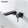 Bravat Black Ceramic Valve Heater Wall Mount Faucet