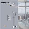 Bravat Wall Mount Bathtub And Shower Faucet With Two Way Valve